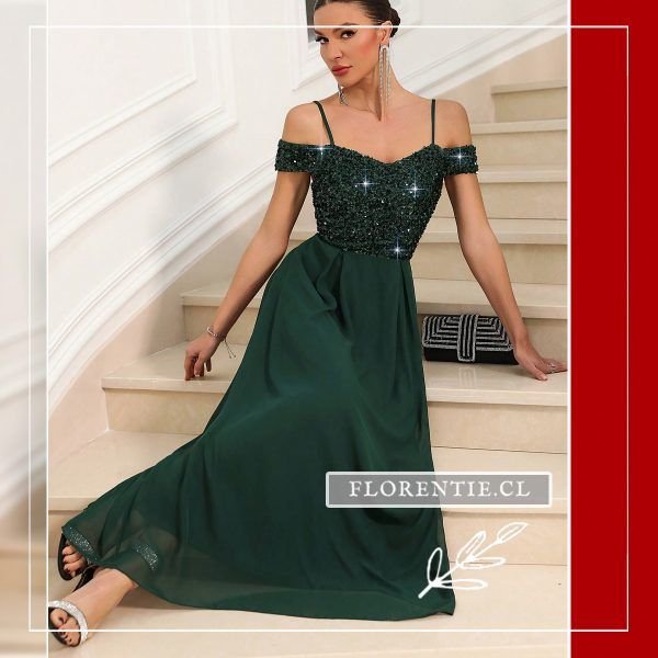 Vestido matrimonio gala verde