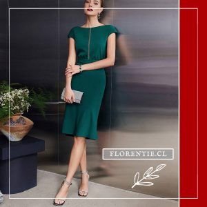 Vestido señora verde