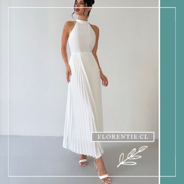 Vestido blanco hombros descubiertos