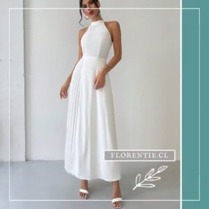 Vestido blanco hombros descubiertos Cardinale