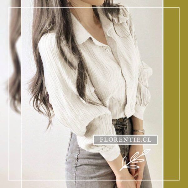 Blusa blanca formal para mujer
