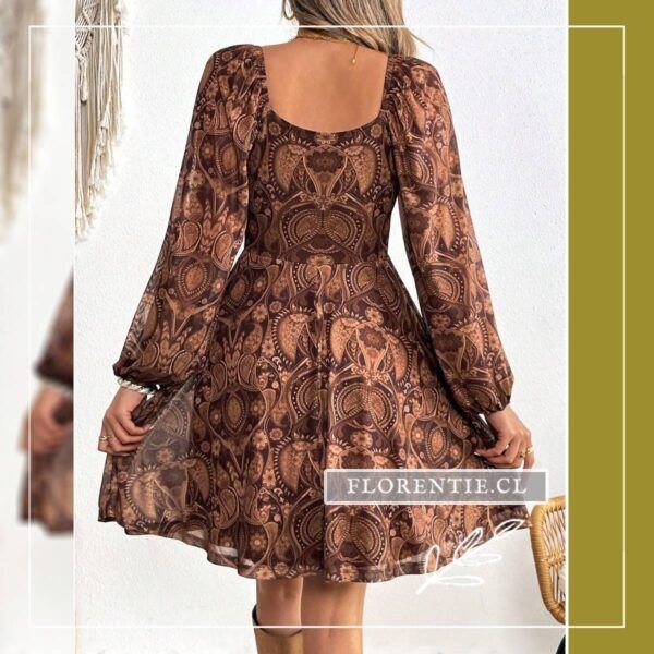 Vestido paisley corto Aline - Imagen 6