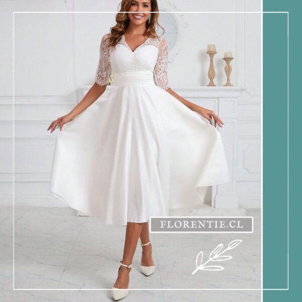 Vestido novia civil midi Blitz