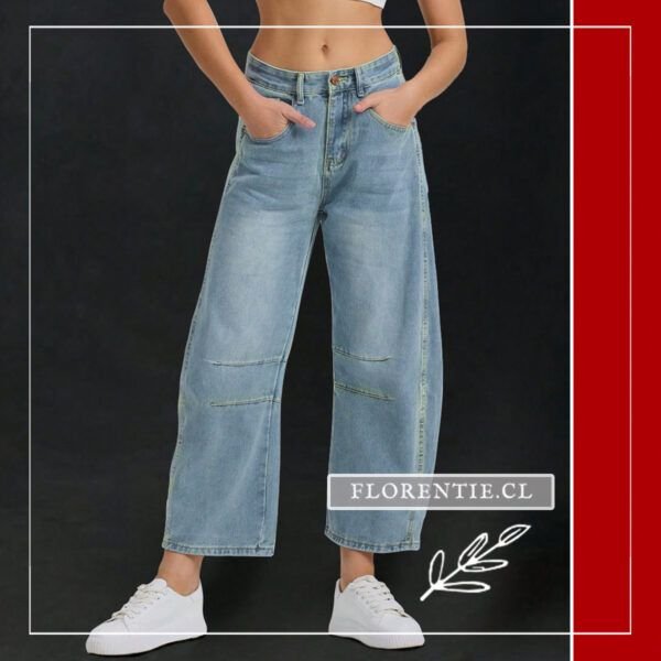 Cropped jeans azul claro