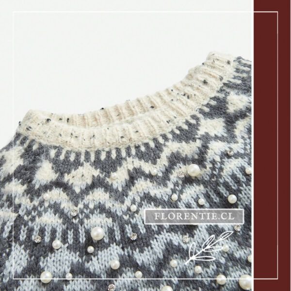 Detalle cuello sweater nórdico