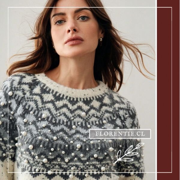 Detalle pecho sweater nórdico