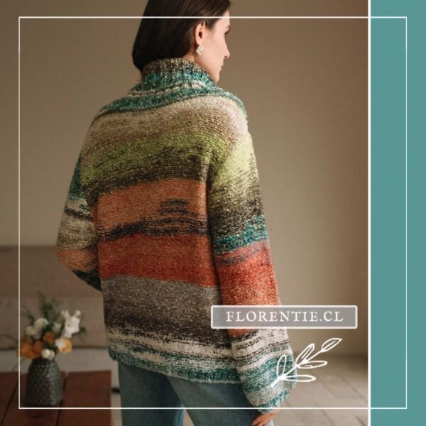 Espalda sweater multicolor mujer