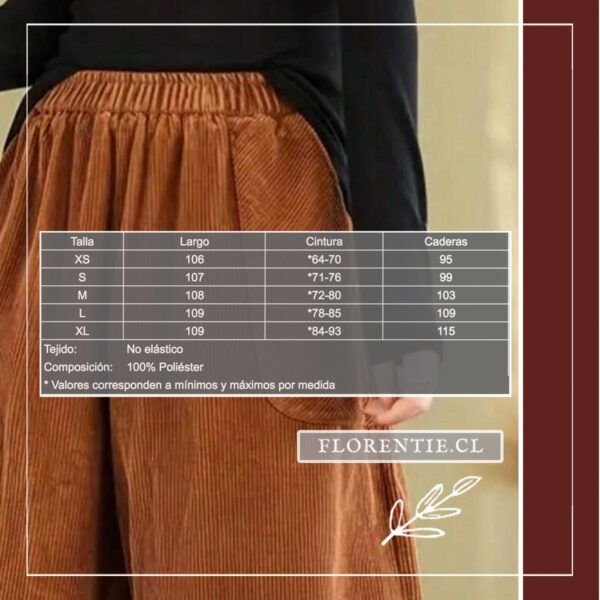 Medidas pantalon café bombacho Harem