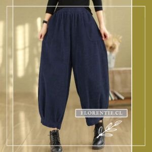 Pantalón bombacho azul