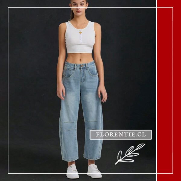 Pantalón de mezclilla cropped