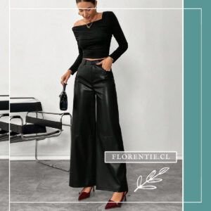 Pantalón ecocuero negro Daniela