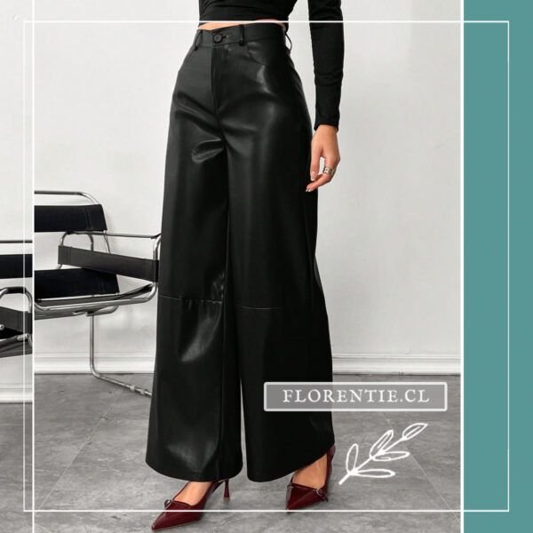 Pantalón ecocuero negro Daniela - Imagen 4