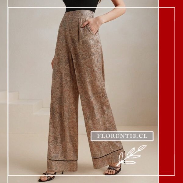 Pantalón palazzo con estampado