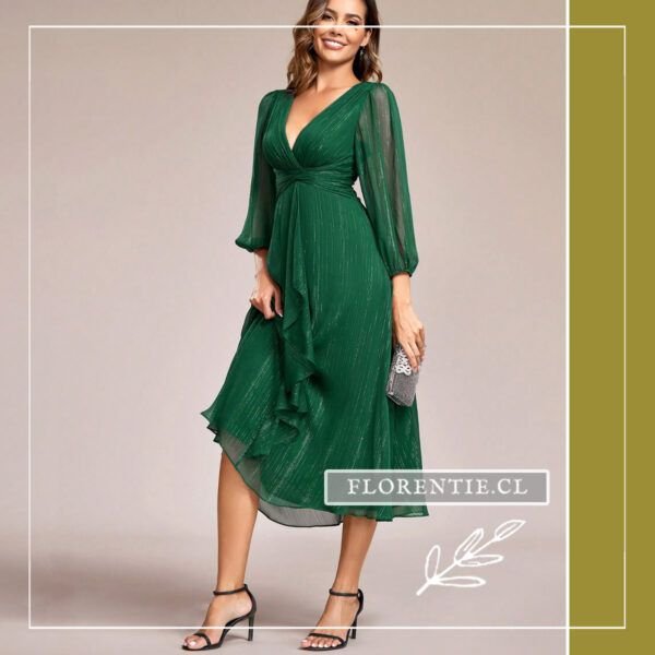 Vestido largo gasa transparente