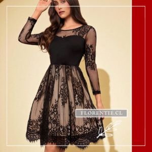 Vestido mangas largas transparentes Dibat