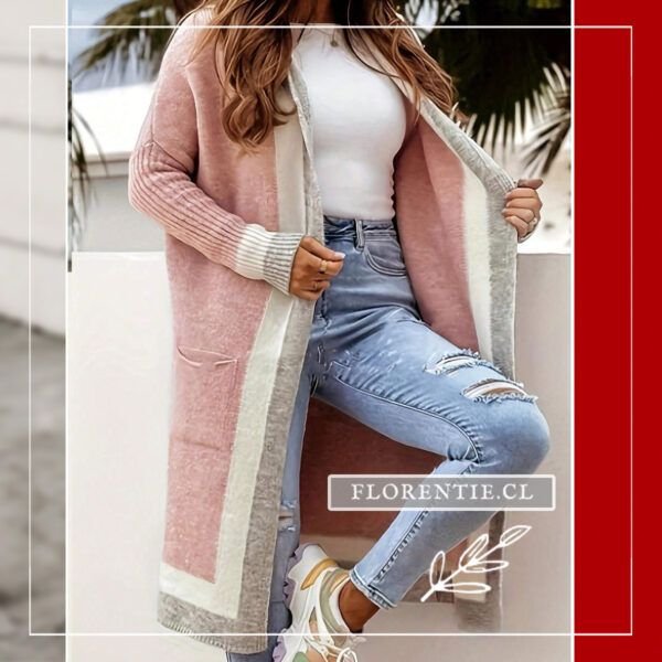 Cardigan rosado mujer