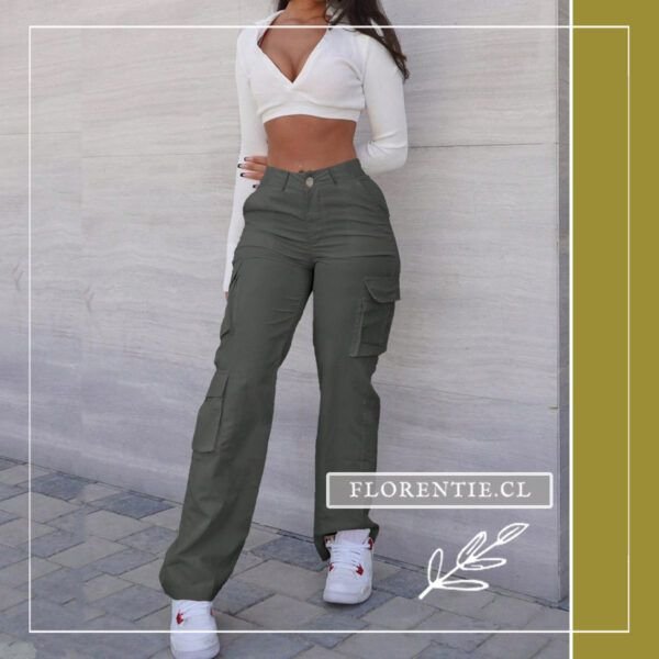 Cargo gris mujer