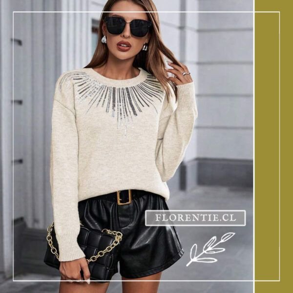 Chaleco color crema