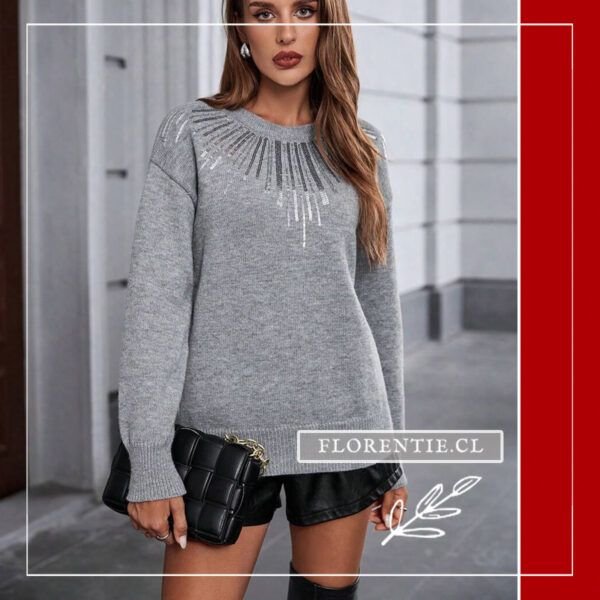 Chaleco gris mujer