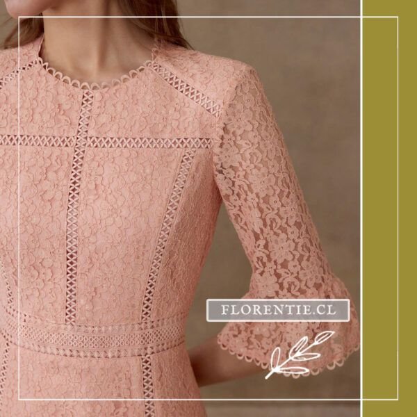Vestido rosado sencillo Martha - Imagen 5