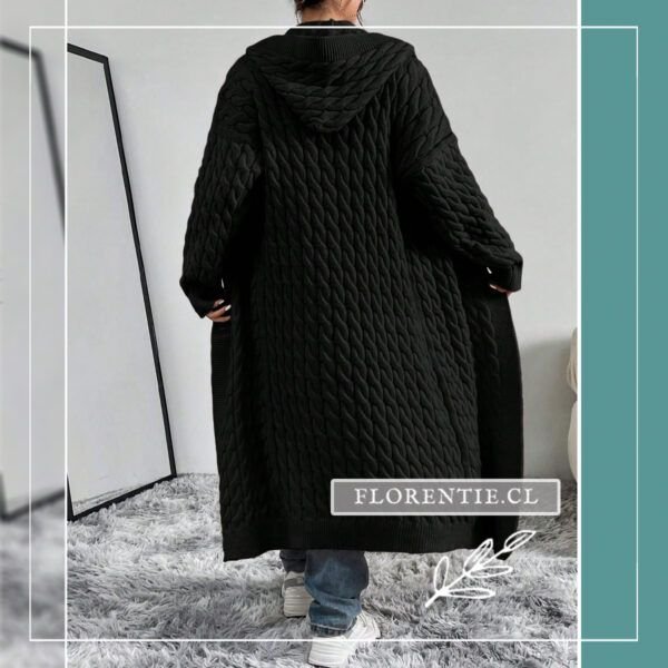 Espalda maxi cardigan negro