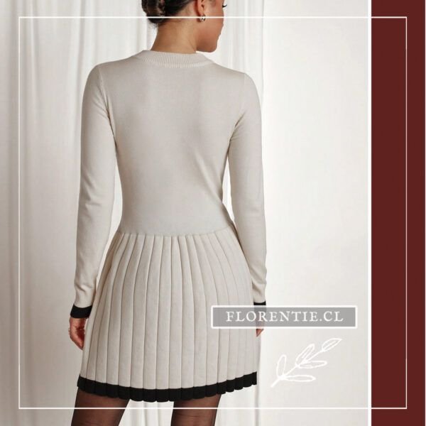 Espalda vestido lana ajustado