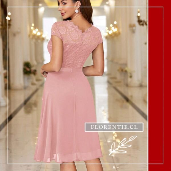 Vestido rosado Isabella - Imagen 7