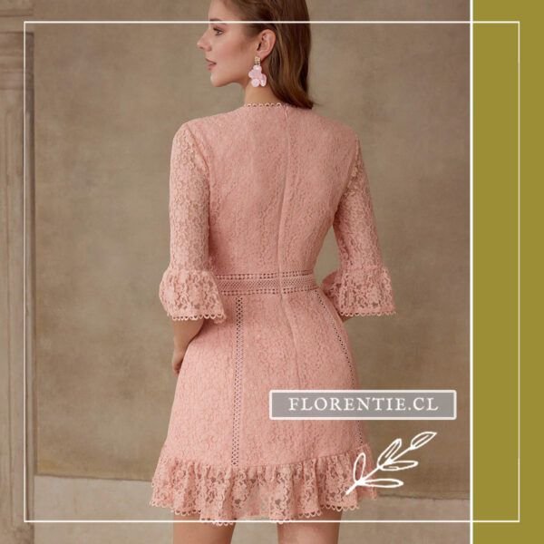 Vestido rosado sencillo Martha - Imagen 6