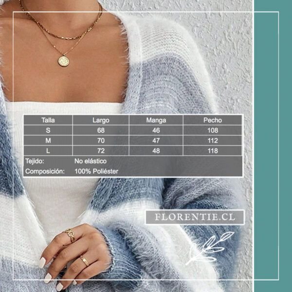 Medidas cardigan franjas Eugene