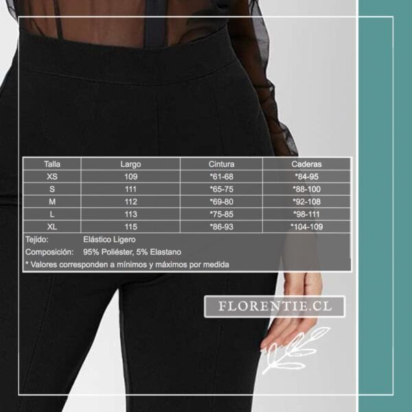 Medidas pantalon flare negro Coca