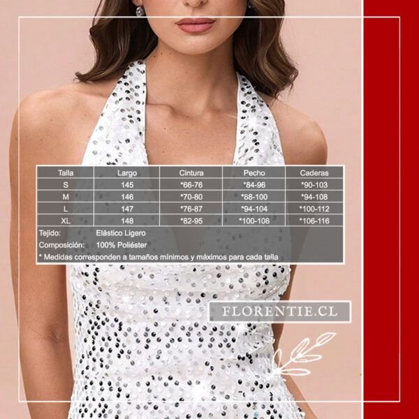 Medidas vestido plata verano