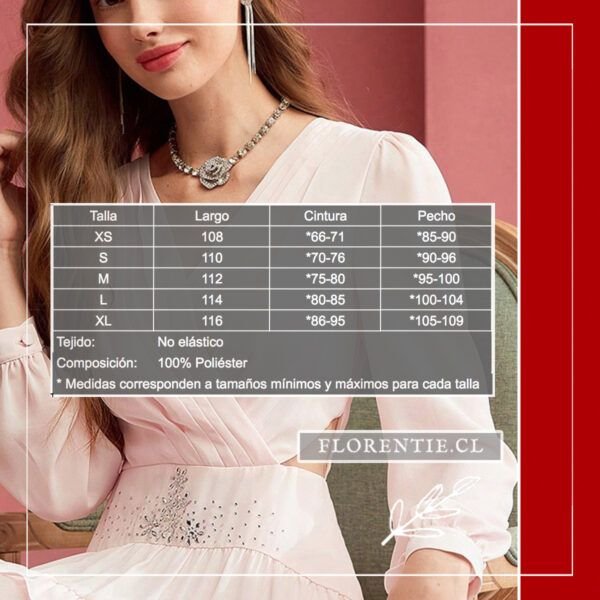 Vestido rosado romance - Imagen 8