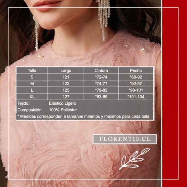 Vestido rosa sin mangas Ina - Imagen 9
