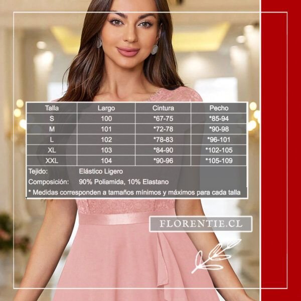 Vestido rosado Isabella - Imagen 8