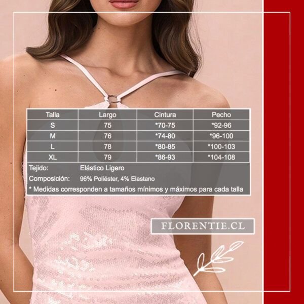 Medidas vestido rosado corto Aria