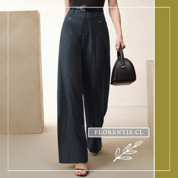 Pantalón formal gris mujer