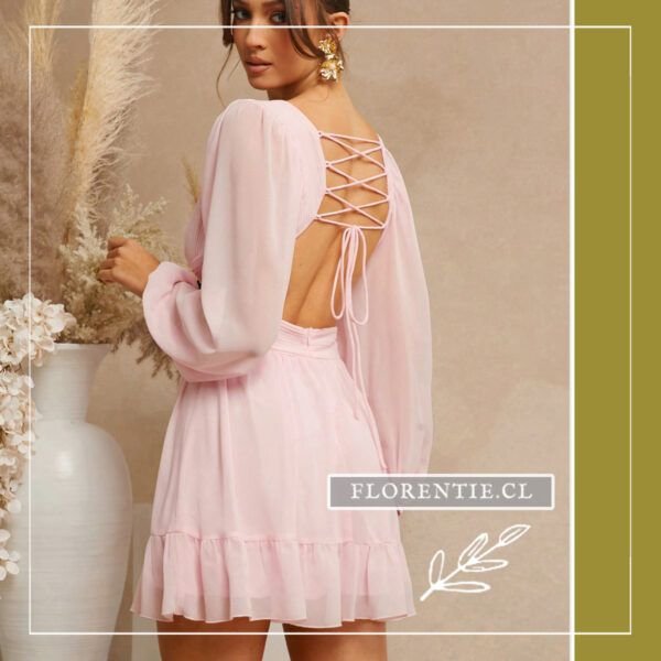 Vestido rosado Candice - Imagen 4