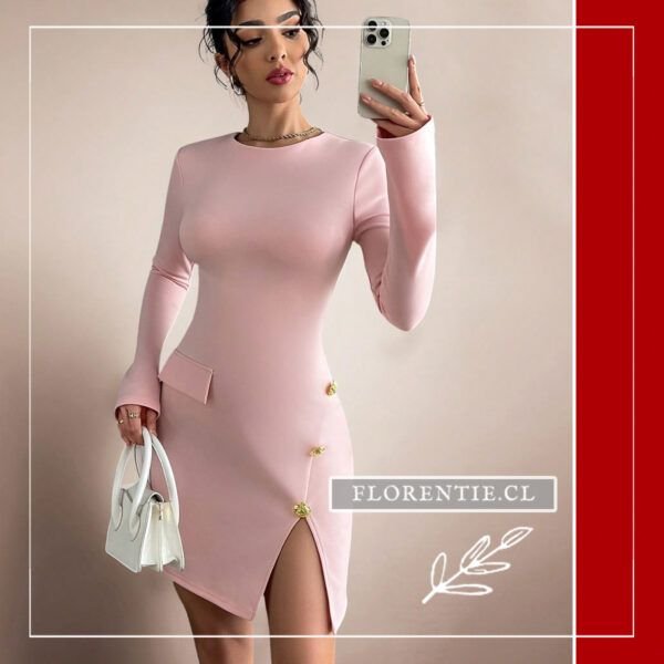 Vestido blazer rosa