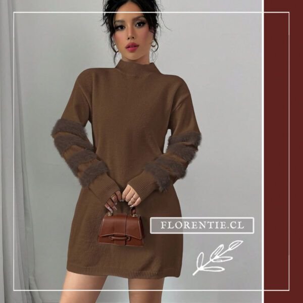Vestido lana café