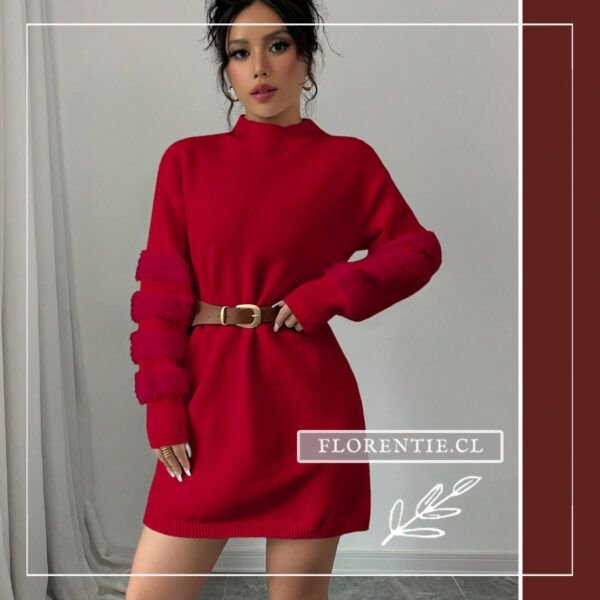 Vestido lana rojo