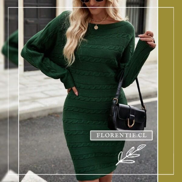 Vestido lana verde Chile