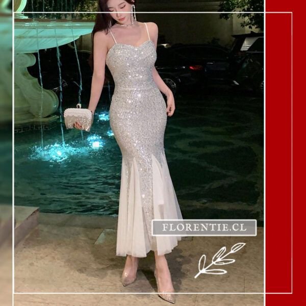 Vestido navidad plateado