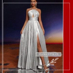 Vestido plata de noche