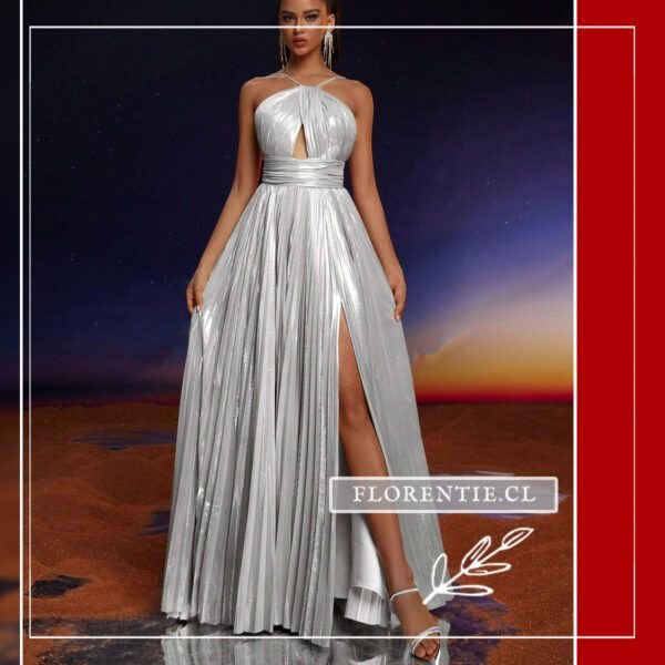 Vestido plata de noche
