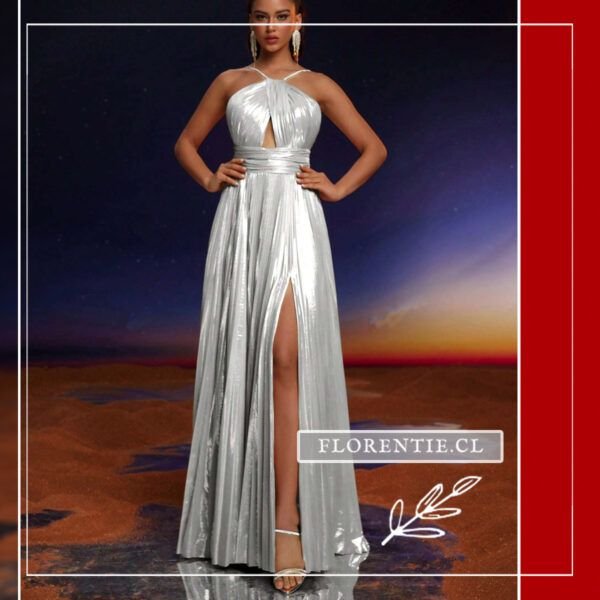 Vestido plata noche