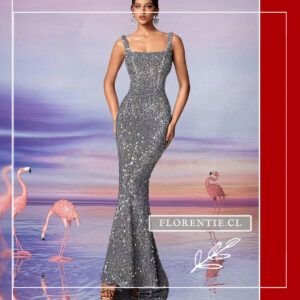 Vestido plata oscuro