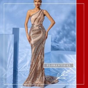 Vestido plata y dorado