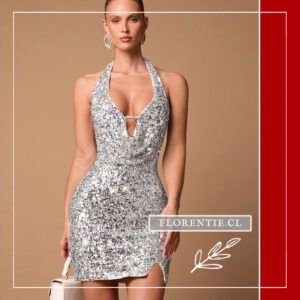 Vestido plateado mini