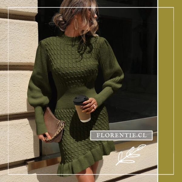 Vestido punto verde militar