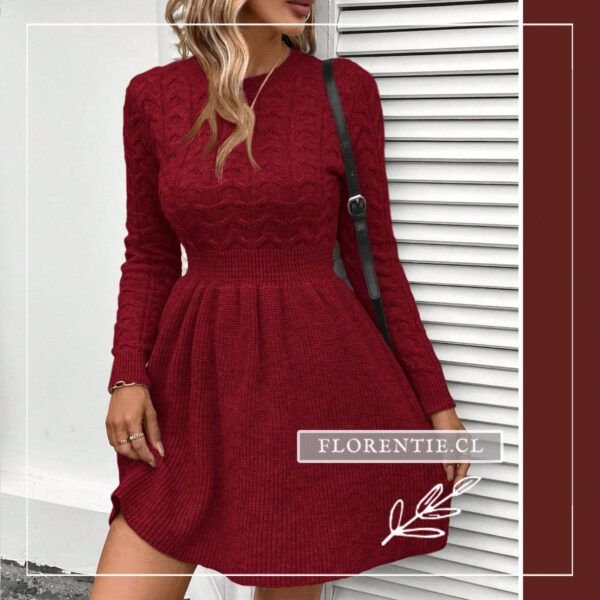 Vestido rojo de suéter